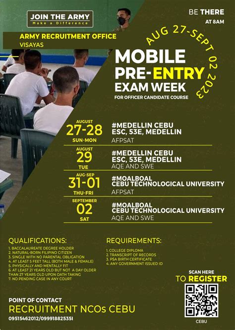 army recruitment office visayas|Qualifications: Initial Requirements .